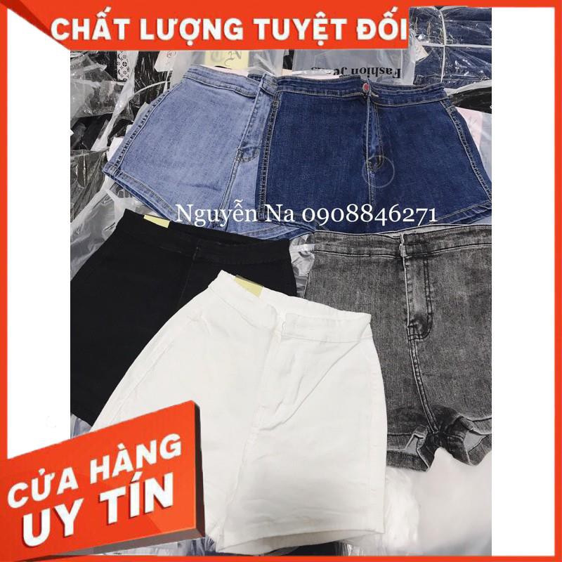 QUẦN SHORT JEANS ÔM LƯNG SIÊU CAO KO TÚI- ảnh thật shop chụp