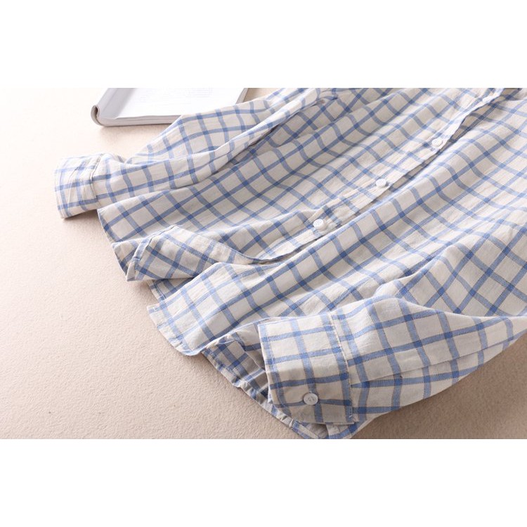 Áo sơ mi kẻ caro màu sáng form rộng cá tính, trẻ trung sm82