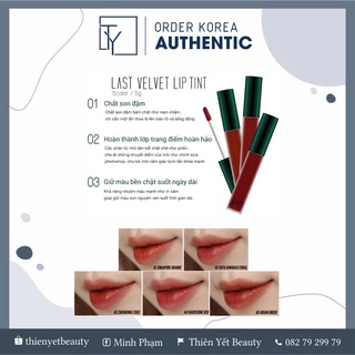 Son kem lì lâu trôi mịn velvet nắp xanh Asia Edition