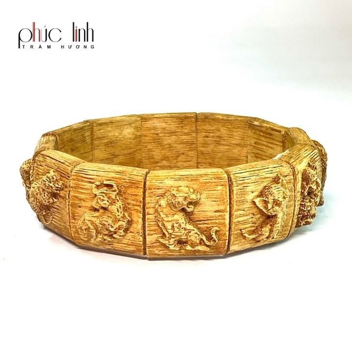 Vòng Tay Trầm Hương Indo 12 Con Giáp PHÚC LINH