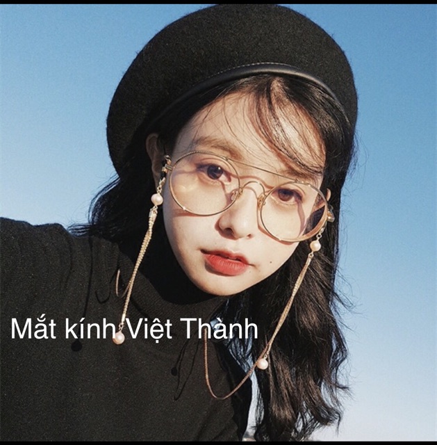 Dây đeo kính kim loại SIÊU CHẤT hạt châu nhân tạo chain kính