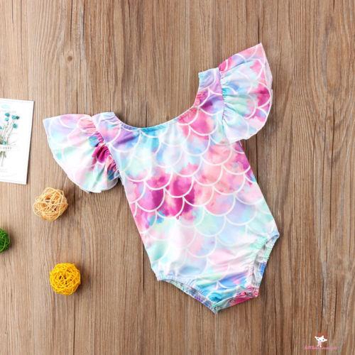 ❤XZQ-Toddler Kids Baby Girl Mermaid One Piece Bikini Swimwear Swimsuit Monokini Bathing Suit Beachwear