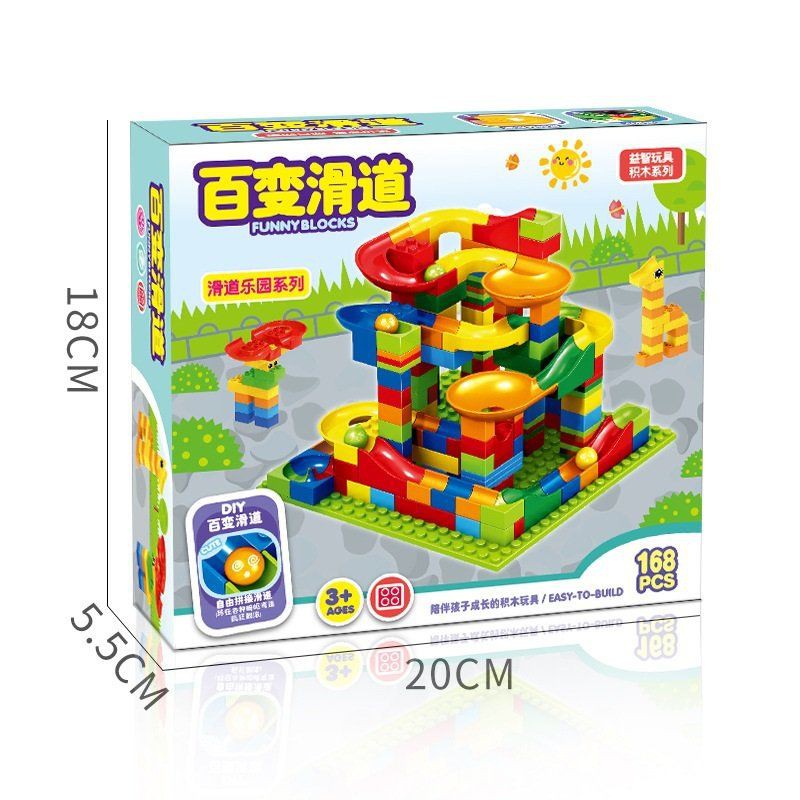 Lego khối xây dựng kích thước hạt lắp ráp cầu trượt đồ chơi ích trí thông minh 4 bé trai và gái 3-6 tuổi