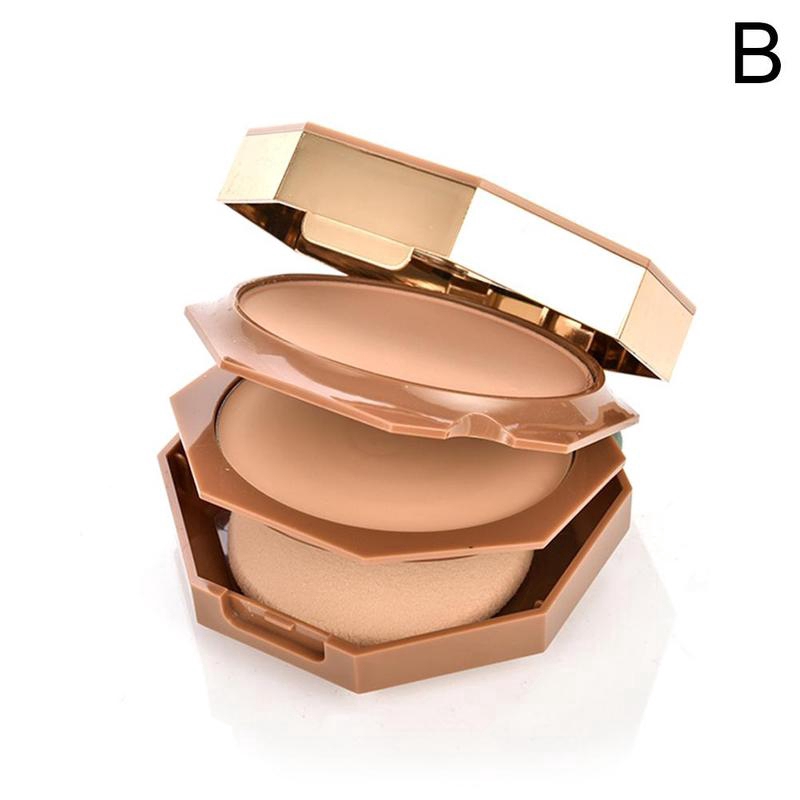 [Hàng mới về] Phấn che khuyết điểm kiềm dầu và lâu trôi hiệu quả 2 tầng khô và ướt TLM