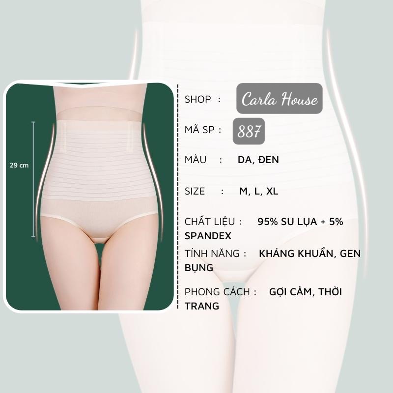 Quần Lót Su Cạp Cao CARLA Gen Chiết Eo Chống Cuộn Định Hình Bụng 887