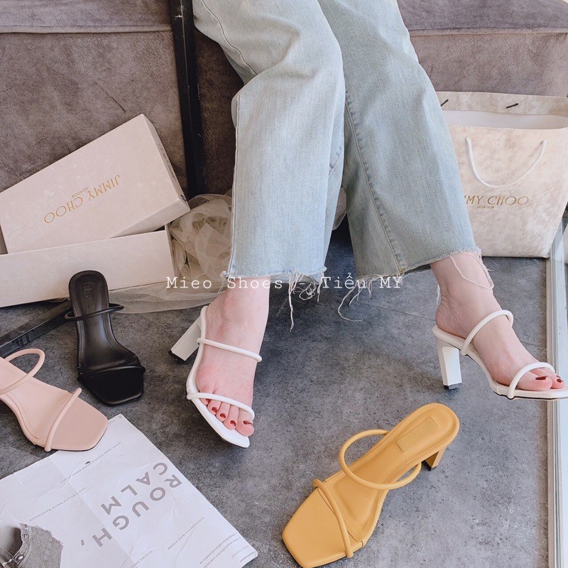 GUỐC 2 QUAI GÓT DẸP CAO (MIEO SHOES D816)