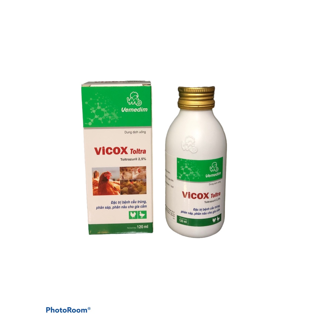 VEMEDIM Vicox Toltra - Phòng Và Diệt Cầu Trùng (Phân Sáp, Phân Nâu, Phân Máu) Gà Đá, Gà Vườn, Vịt  120ml - Lonton Store