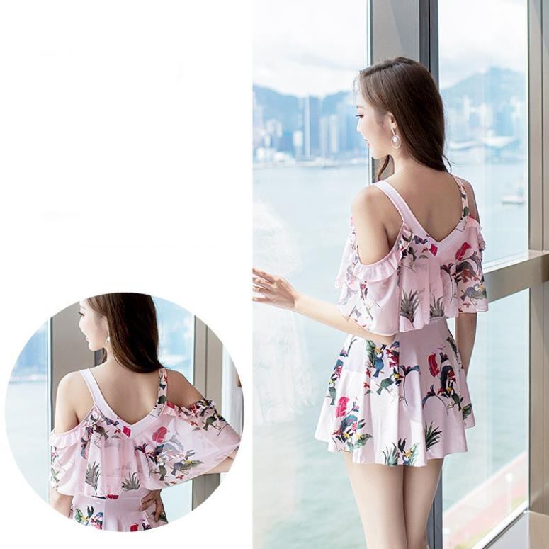 [Thun Lạnh] Đồ Bơi Nữ Kín Đáo Trẻ Trung Dạng Váy Tay Bèo - HÀNG QUẢNG CHÂU | BigBuy360 - bigbuy360.vn