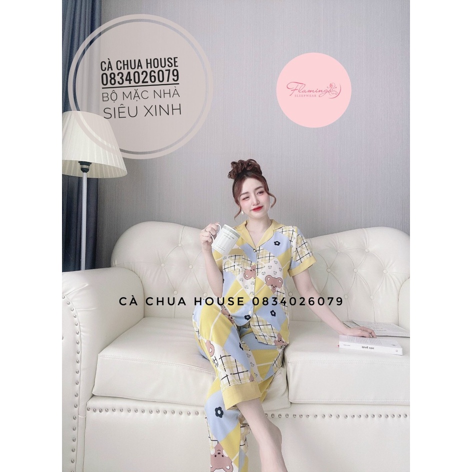 BỘ MẶC NHÀ TNQD LỤA MANGO FLAMINGO