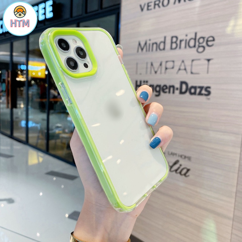 Ốp Điện Thoại TPU Mềm Màu Kẹo Trong Suốt Cho iPhone 13 12 11 Pro Max Promax XS Max XR X 7 Plus 8 8Plus