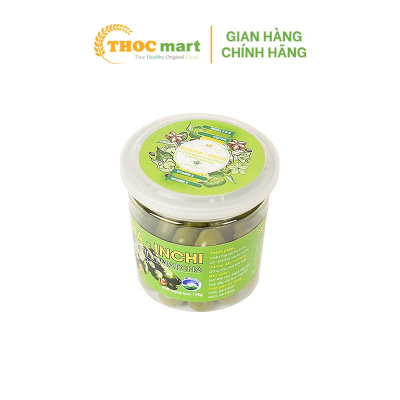 [ THOCmart.vn ] Hạt SACHI phủ Socola và Matcha King Of Nuts hạt dưỡng chất cho cuộc sống khỏe mạnh hộp nhựa 170g