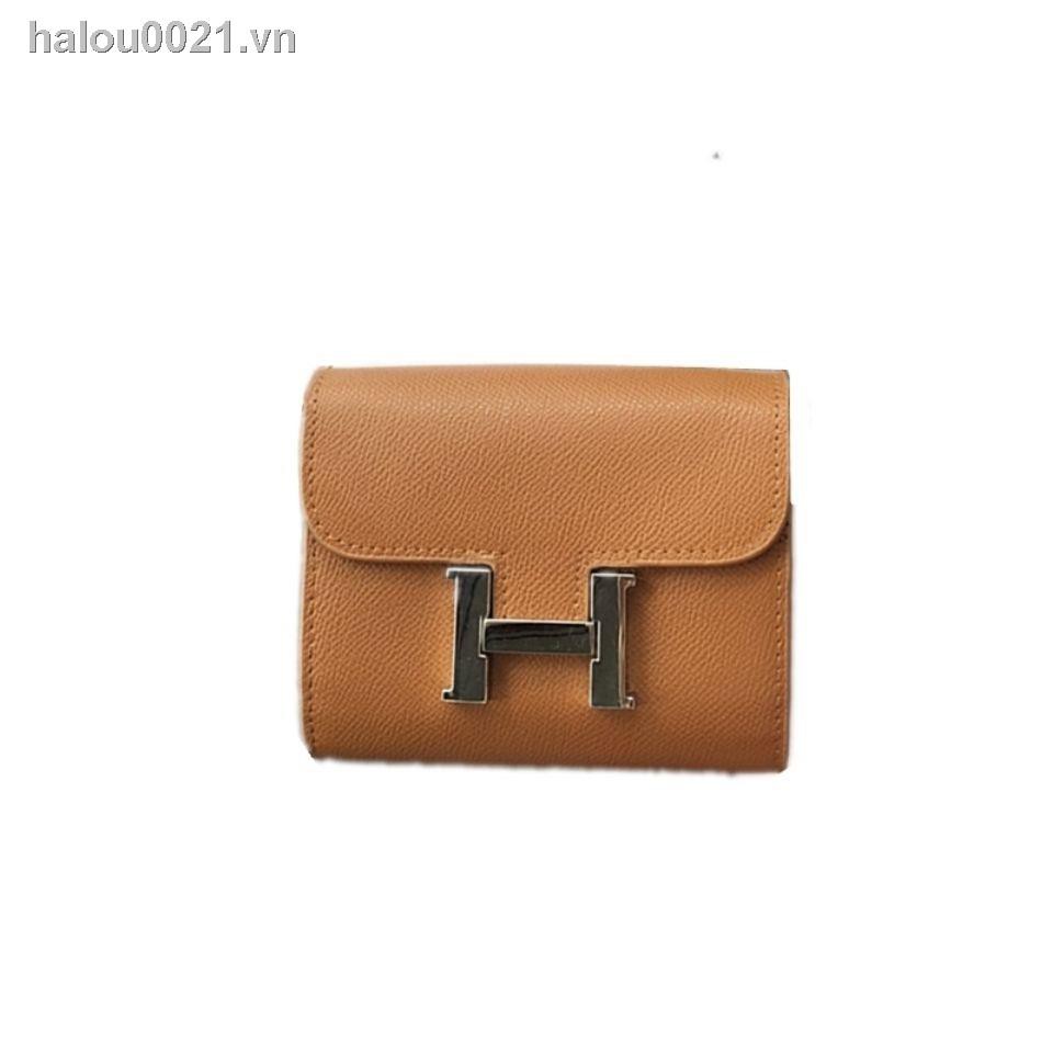 Túi đeo chéo chất da PU dáng vuông mini trang trí khóa hình chữ H phối dây xích hợp thời trang