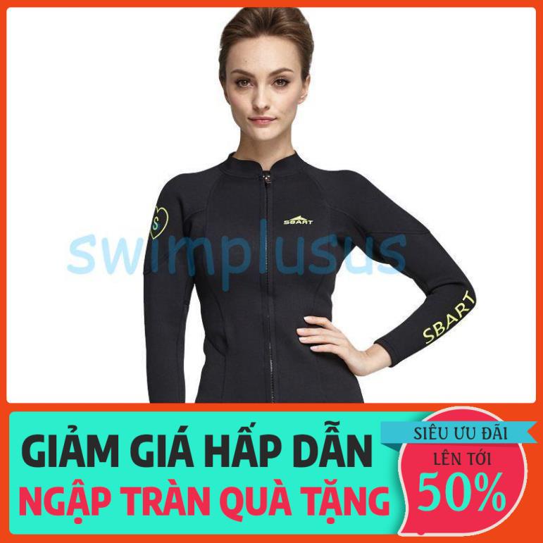 Áo - Quần bơi dài tay giữ nhiệt nữ Sbart 2MM * *