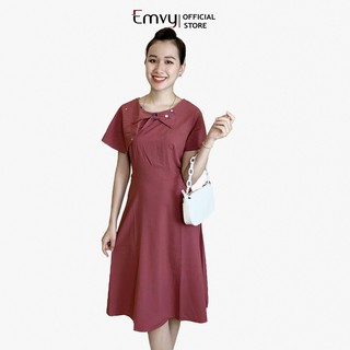 Đầm đông sở dáng xòe chất liệu mango đính đá cao cấp EMVY - V35