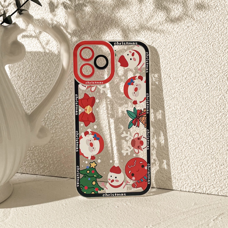 Ốp Điện Thoại TPU Mềm Chống Sốc In Hình Giáng Sinh Cho IPhone11 12Pro 12Promax 12mini 11PRO 11PROMAX 13 13PRO 13PROMAX Xs Max XR 7 8 Plus