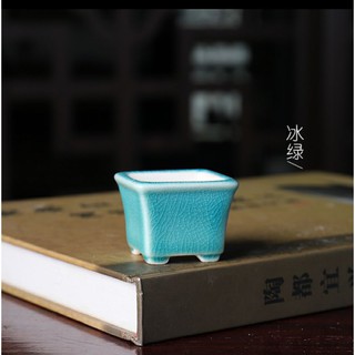 chậu bonsai siêu mini tráng men