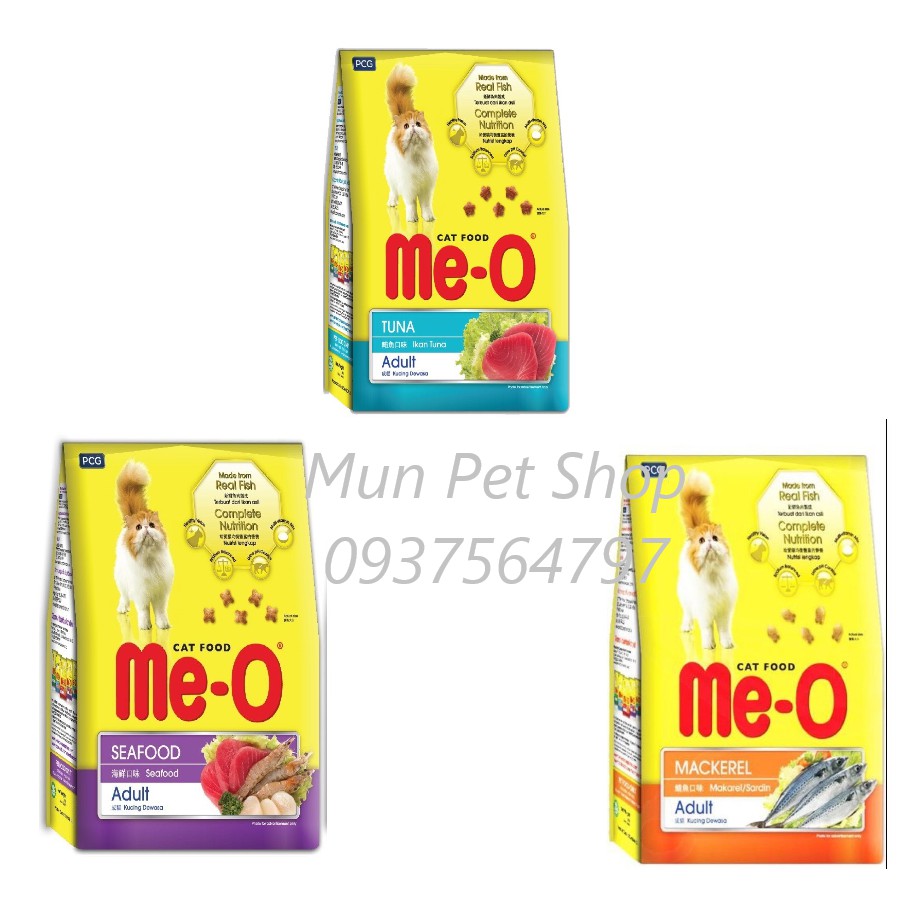 Thức ăn hạt mèo Me-o vị cá ngừ, vị hải sản, vị cá thu (7kg) - Mun Pet Shop