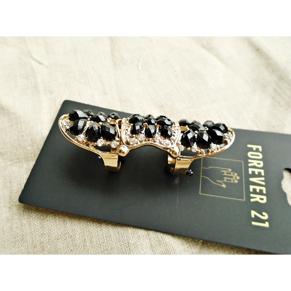 Nhẫn khớp dài đá đen