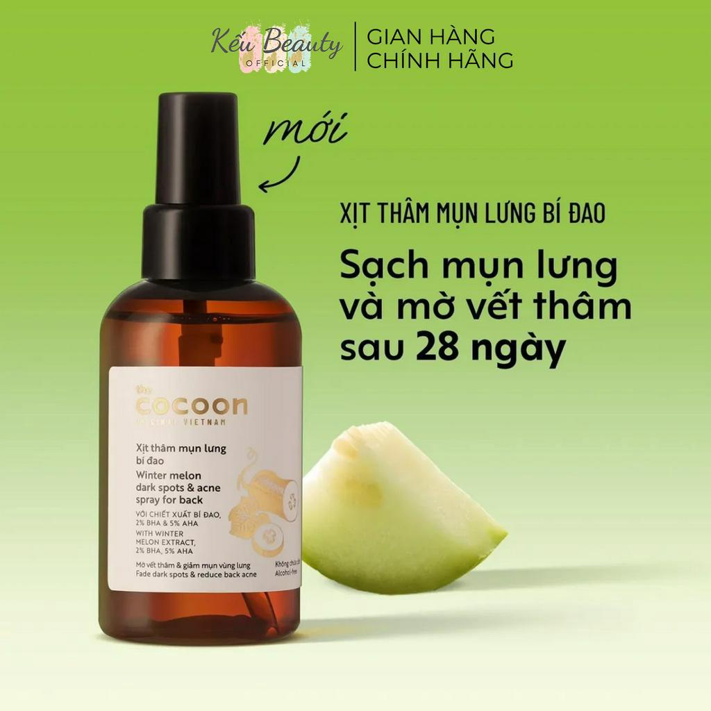 Xịt thâm mụn lưng bí đao Cocoon 140ml