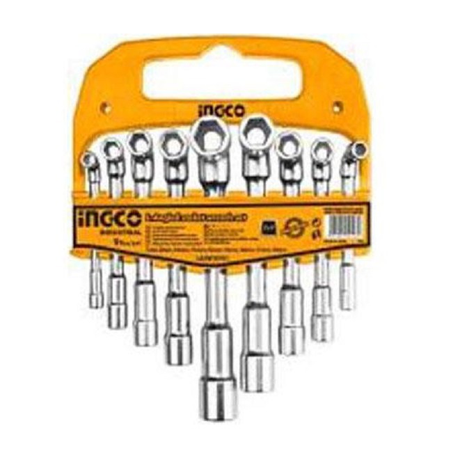 7-19mm Bộ 9 chìa lục giác vặn góc chữ L INGCO LASWT0901