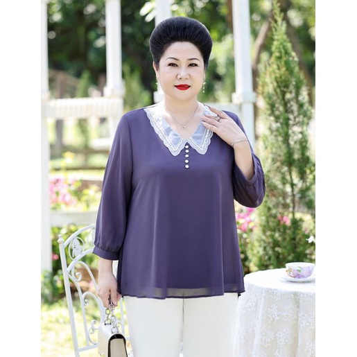 Áo kiểu tay lỡ trung niên bigsize - BSo222