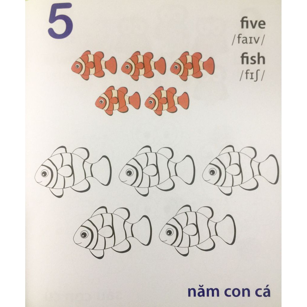 Sách Giờ Học Tô Màu Của Bé Chữ Số Hình Dạng