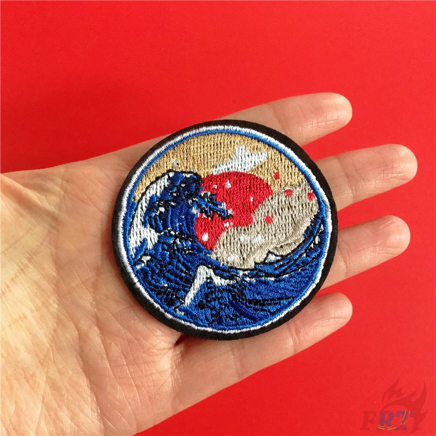 ☸ INS：The Great Wave off Kanagawa - Ukiyoe Patch ☸ 1Pc/4Pcs Diy Sew On Iron On Badges Patches