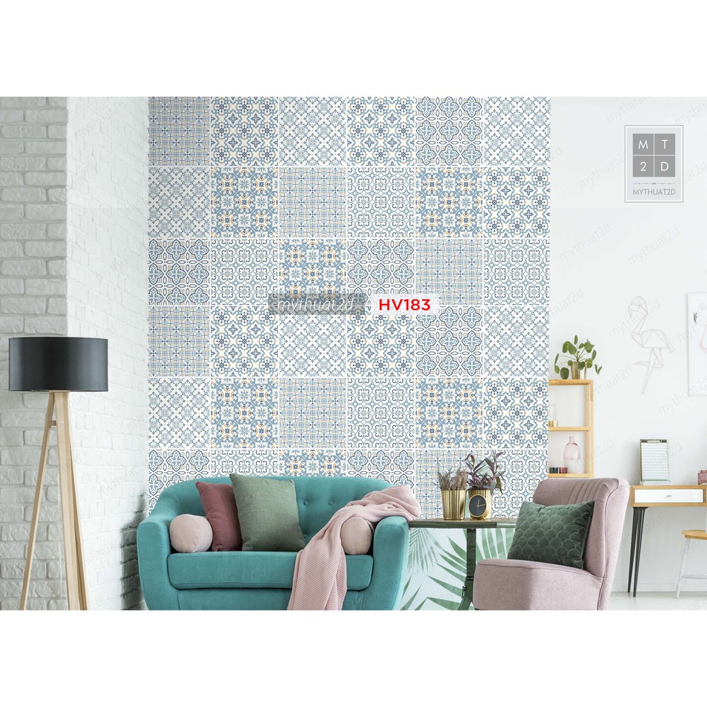 Cuộn 120 cm decal gạch bông dán bếp dán tường màu Mix COLOR_Mua 2 Tặng 1_M2T18820