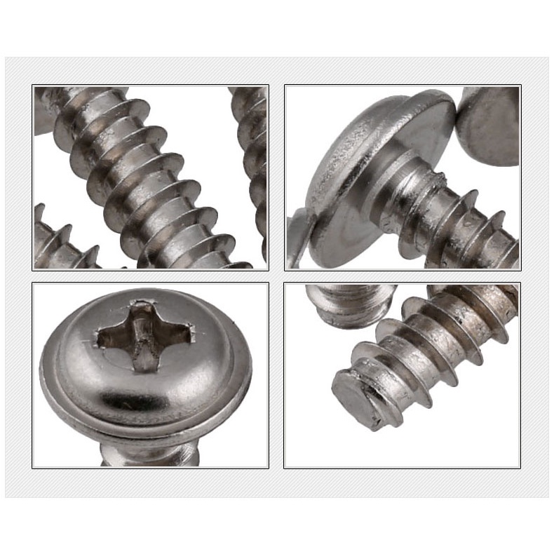 Ốc Vít Đầu Tròn Bằng Thép Không Gỉ 304 M2M2.6M3M4 Chuyên Dụng