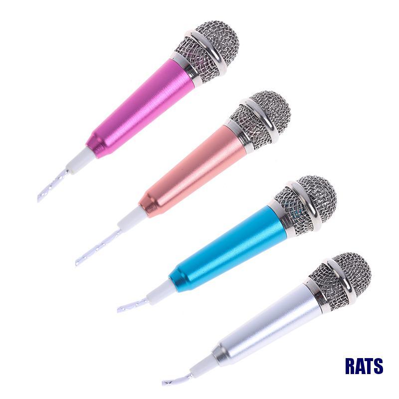 Mic Hát Karaoke Mini Đầu Cắm 3.5mm Kèm Giá Đỡ