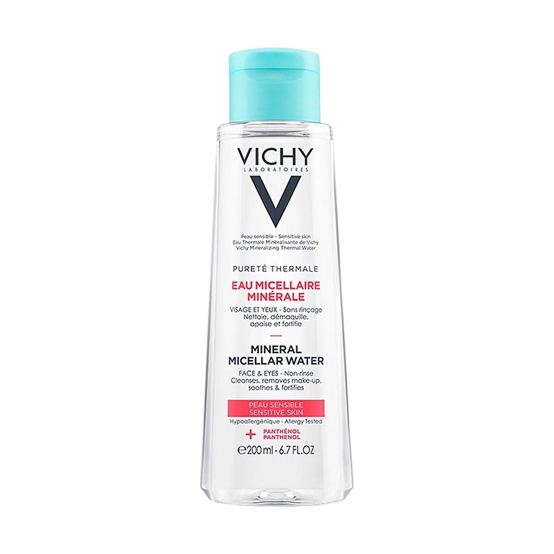 [Mã FMCGMALL -8% đơn 250K] Nước tẩy trang cho da nhạy cảm Vichy Mineral Micellar Water Pureté Thermale 200ml