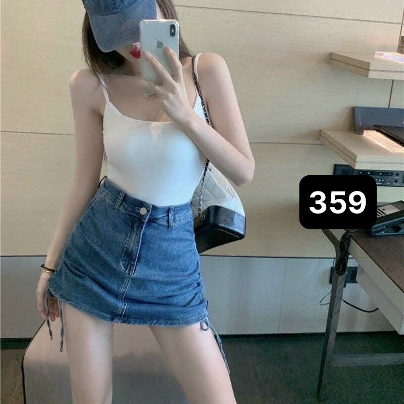 chân váy quần jean rút dây hai bên xịn ☘️☘️☘️☘️LY alohashop91