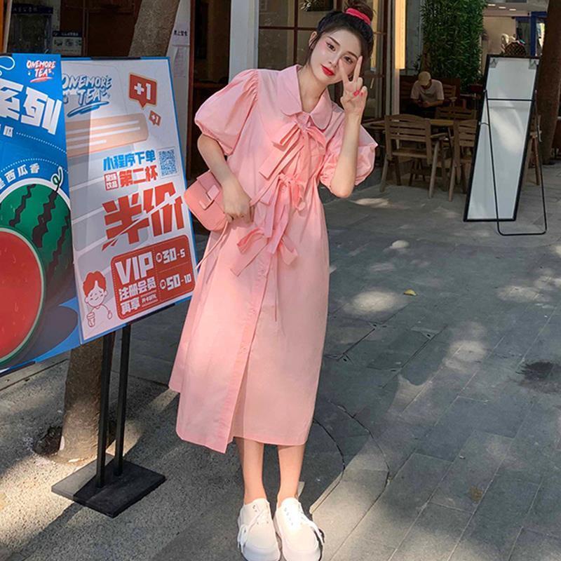 Đầm Sơ Mi Tay Phồng Thời Trang Mùa Hè Pháp Dành Cho Nữ