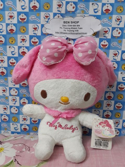 Gấu bông Melody màu hồng, cao 30cm, mới 99%, sạch, thơm, kèm clip - 90k❤💕💞