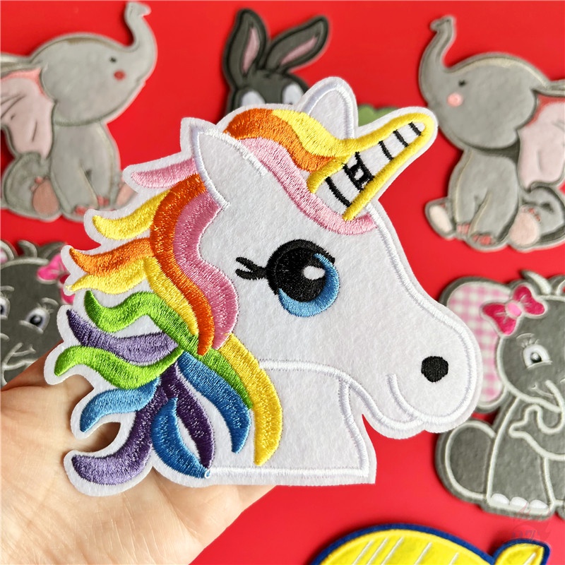 ☸ Sticker Ủi Thêu Hoạt Hình Dễ Thương ☸ 1 Sticker Ủi Thêu Hình Động Vật
