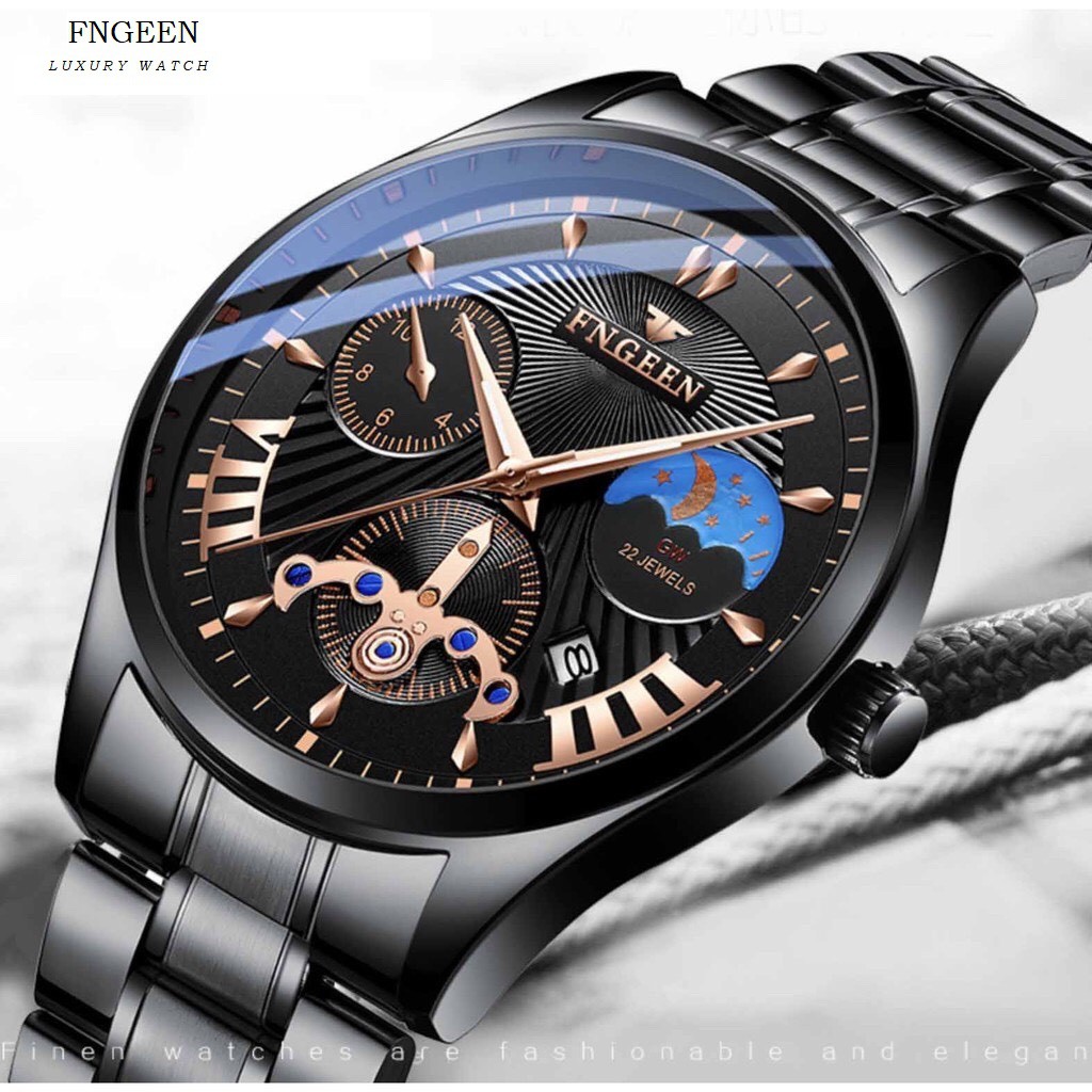 Đồng hồ nam Chính Hãng FNGEEN FTL Mặt Phản Quang Cực Đẹp