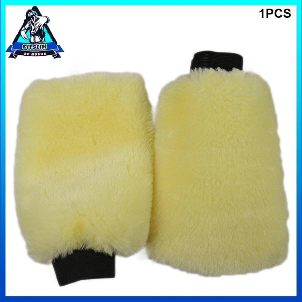 Găng Tay Rửa Xe Hai Mặt Bằng Len Nhung Dày