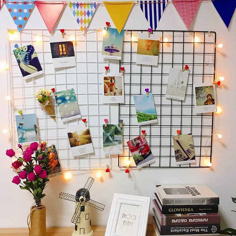 Combo Trang Trí Phòng, Tấm Lưới Trang Trí Kèm Đèn và Đinh Treo (Đèn led 2m+đinh 3 chân)