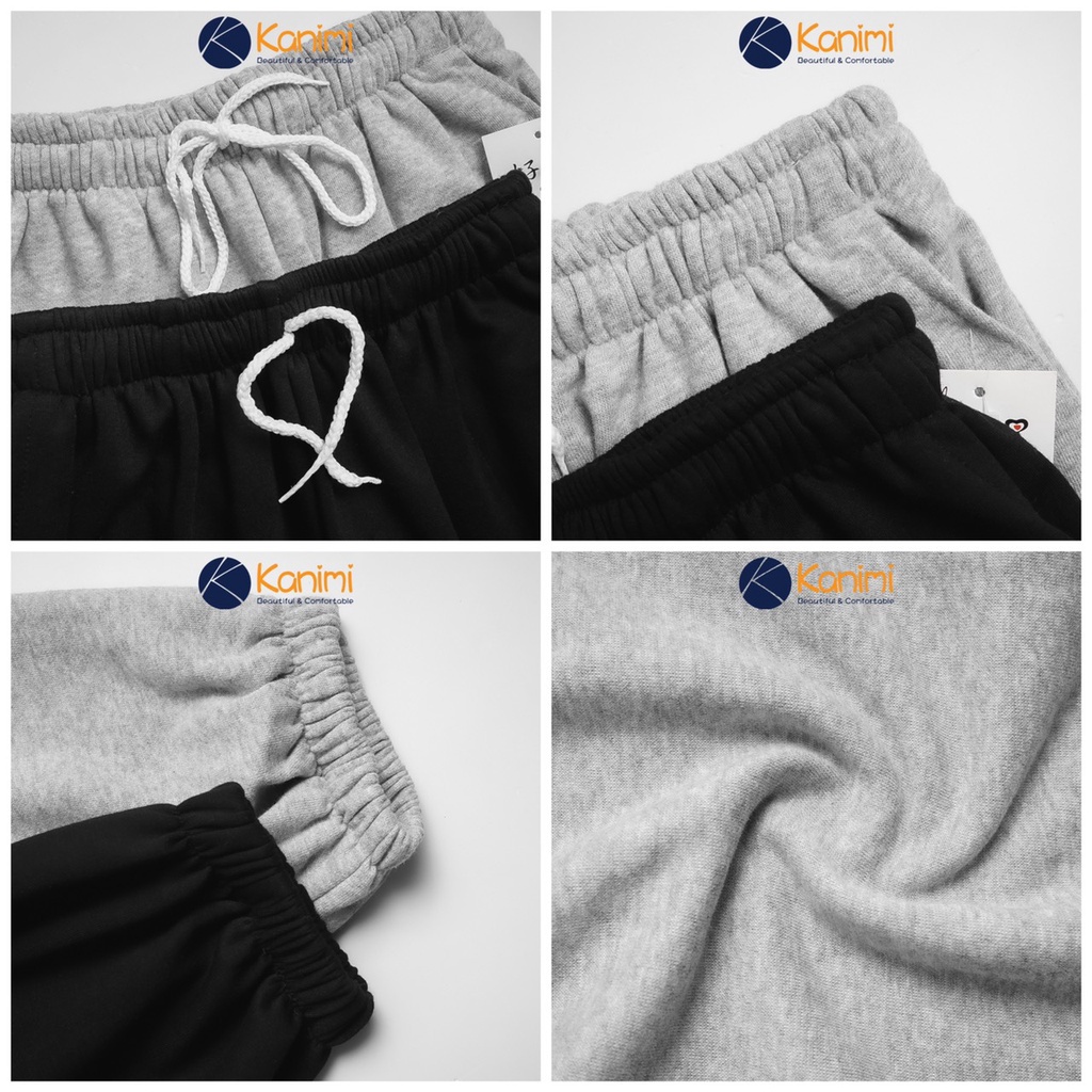 Quần jogger nữ nam quần thể thao dài ống bó ulzzang vải nỉ dày - nỉ nữ trơn - ống bom unisex 2 màu