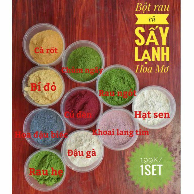 Combo 10vị bột rau củ sấy lạnh