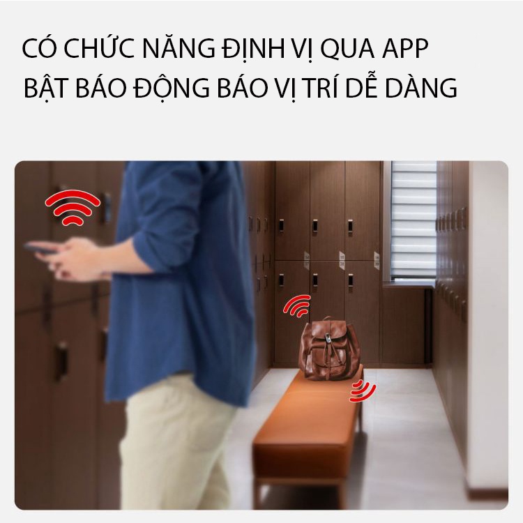 Khóa vân tay cao cấp Xiaomi Hualai Xiaofang, khóa thông minh cho túi sách, vali, khóa túi tài liệu, điều khiển qua app