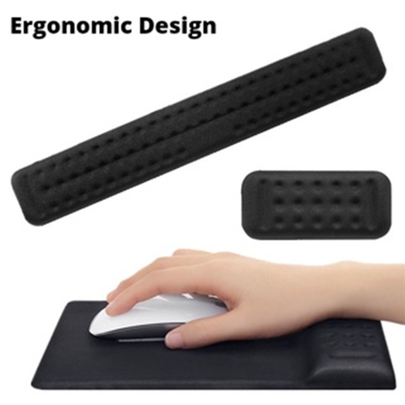 Bộ Đệm Lót Chuột + Đệm Cổ Tay Bằng Memory Foam Chống Trượt Tiện Dụng