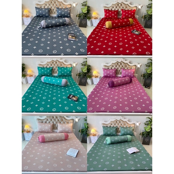 Bộ drap thun Hàn phối màu