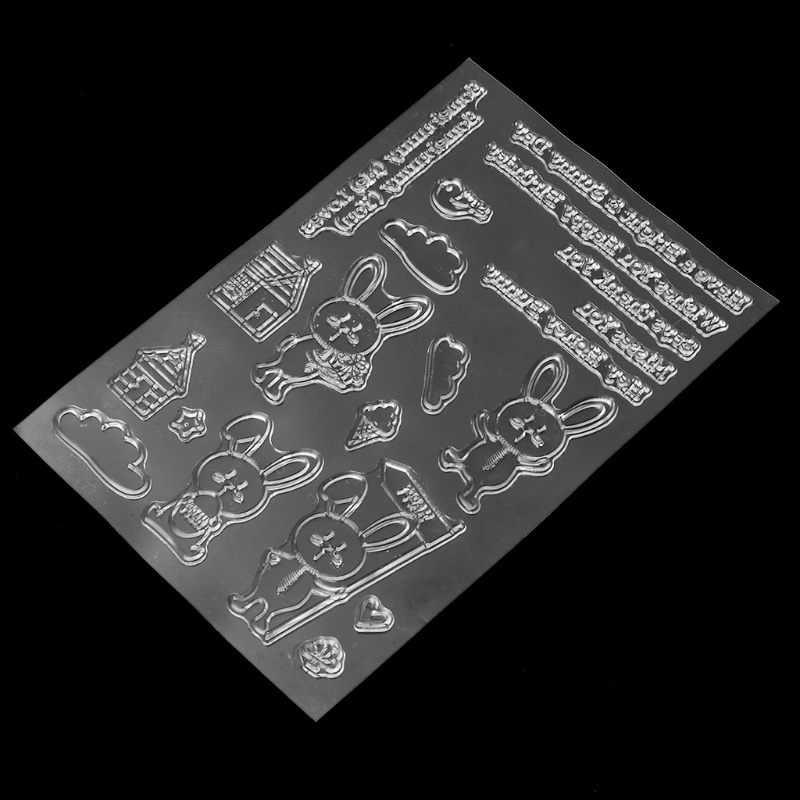 Tem Đóng Album Thủ Công Bằng Silicone Hình Thỏ Dễ Thương S41