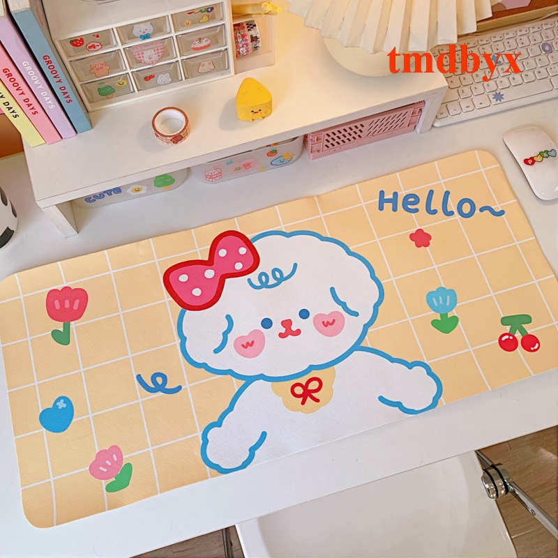 Thảm Lót Chuột Máy Tính Để Bàn Chống Trượt Hình Gấu Thỏ Dễ Thương Cho Học Sinh