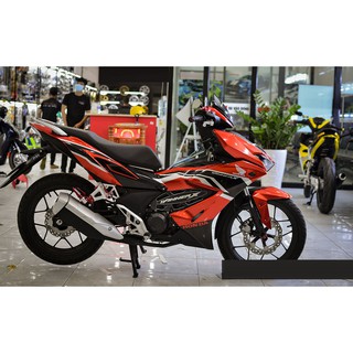 Tem trùm xe Winner X đỏ đen, độ thiết kế team dán phủ decal xe máy giá rẻ đẹp