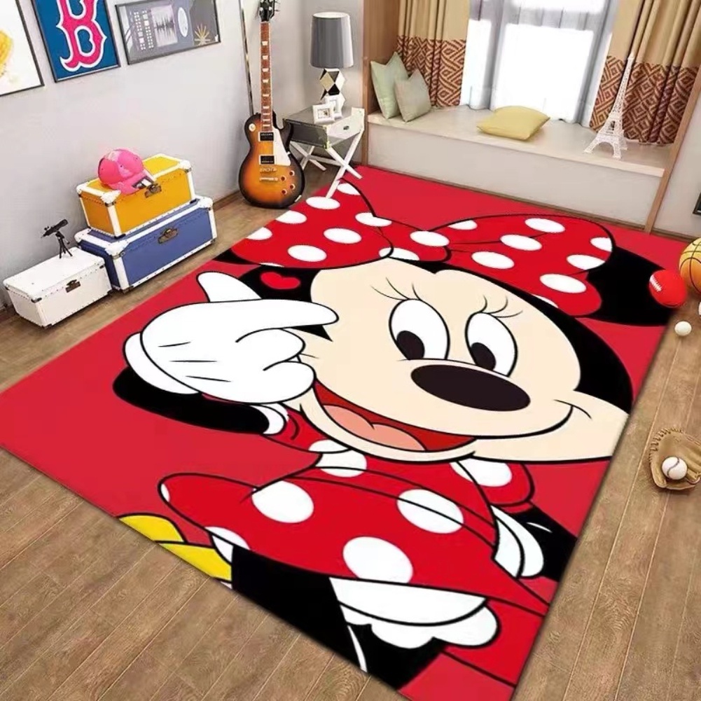 Cartoon Carpet Non-slip Floor Mat Home Decor Ultra Soft Rugs For Bedroom Mickey Minnie Pikachu Floor Mat 40x80cm/50x120cm