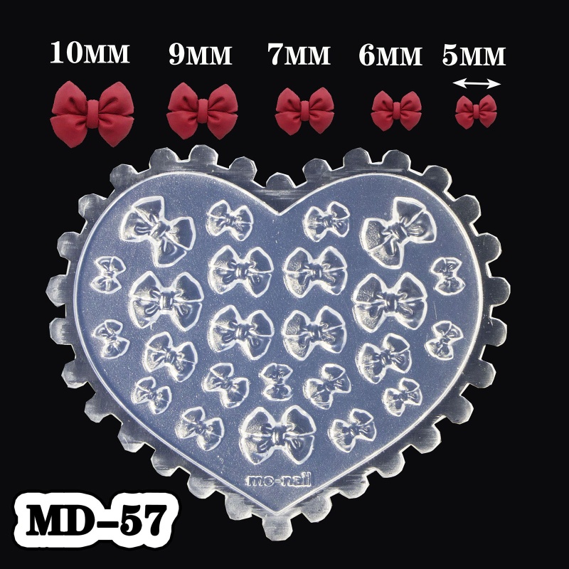 Khuôn Silicone Tạo Hình Làm Móng Tay 3D Hình Nơ