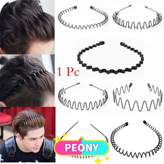 Băng Đô Cài Tóc Bằng Kim Loại Màu Đen Phong Cách Thể Thao Thời Trang Cho Nam Nữ