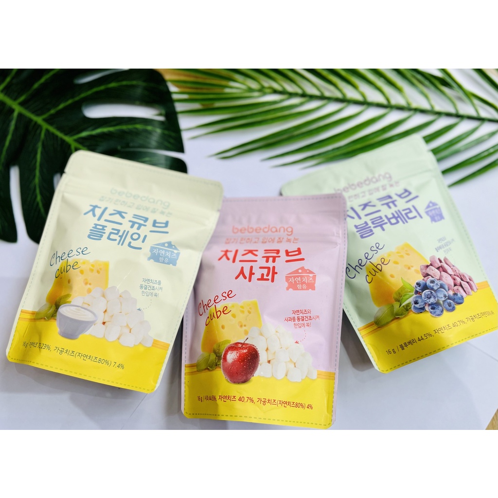 Sữa chua - Phô mai khô ăn dặm cho bé BEBEDANG Hàn Quốc.